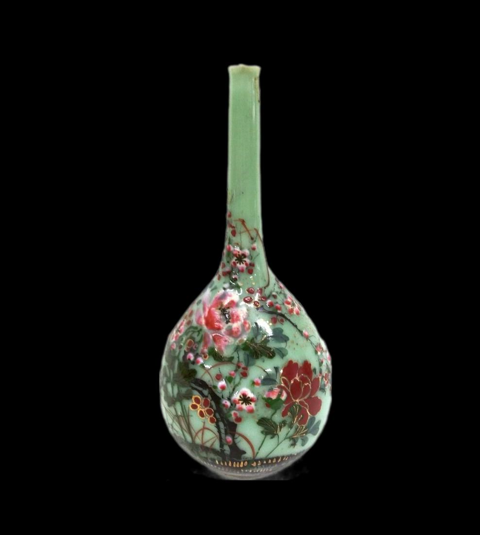 Chinese Enameled Flask with Floral Design (1 of 5)