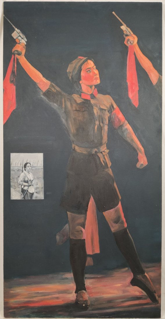 Hung Liu (Chinese American 1948-2021) Oil on Canvas (1 of 6)