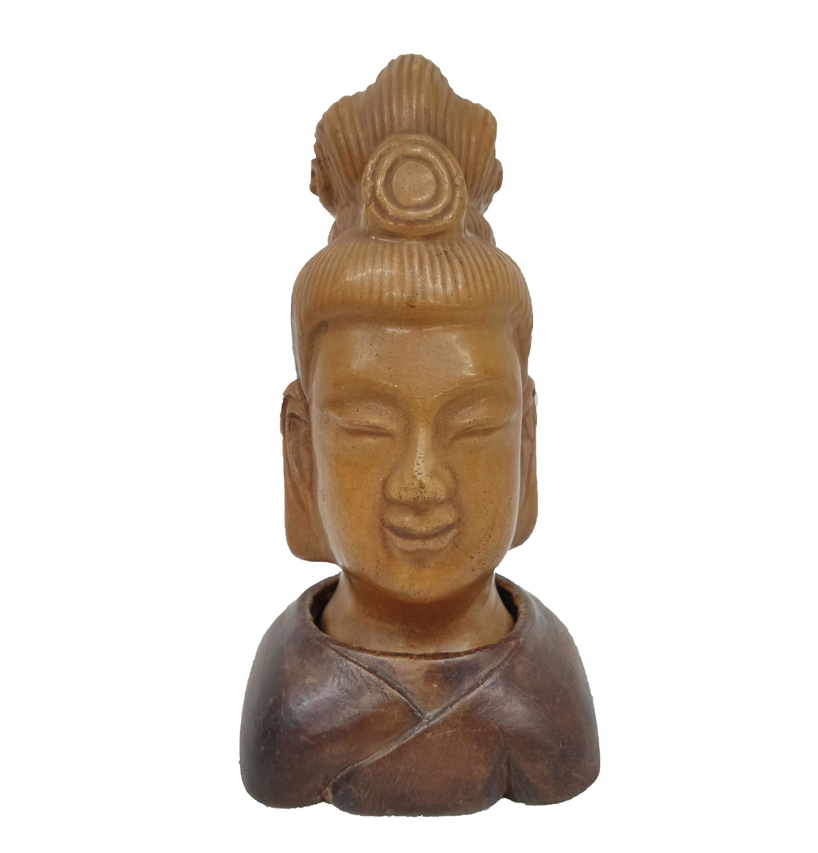 Chinese Tibetan Pottery Dipankara Buddha (1 of 5)