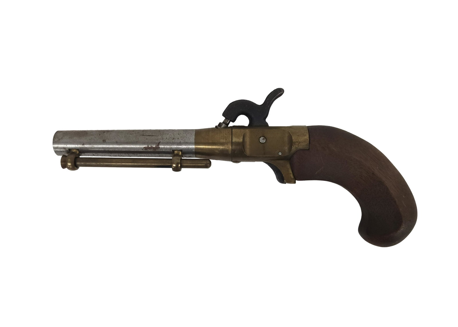 CMC Single Shot .44 Black Powder Percussion Pistol: CMC Single Shot .44 Caliber Black Powder Percussion Boot Pistol Caliber / Gauge: .44 Barrel Length: 4" Serial Number: CMC23787A Approx 9.5" Overall Length Consistent with Age in Overall Good Condition