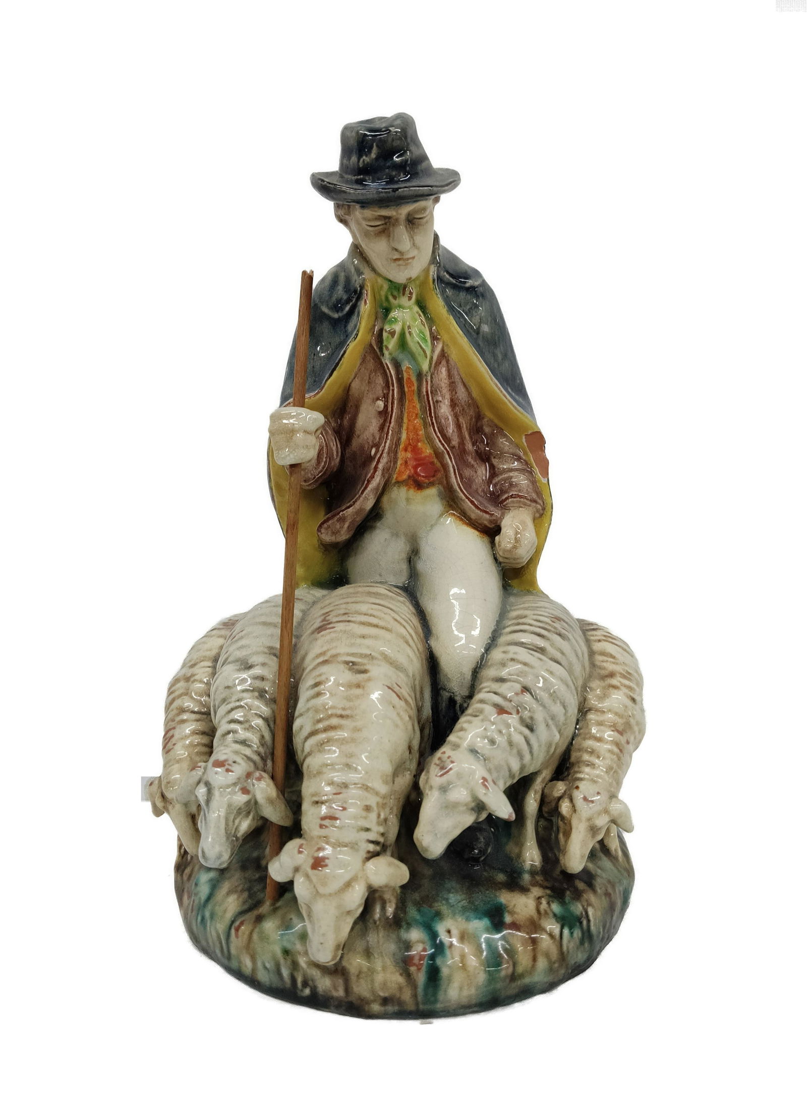 Karlsruhe Majolica Group of Shepherd Max Heinze (1 of 4)