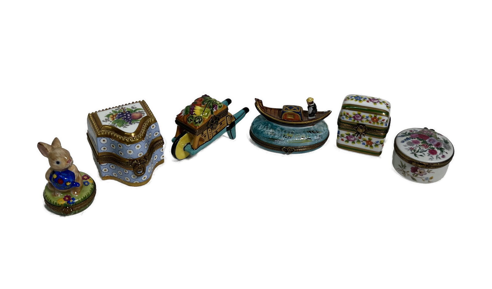 Limoges Porcelain Trinket Boxes Lot (1 of 2)