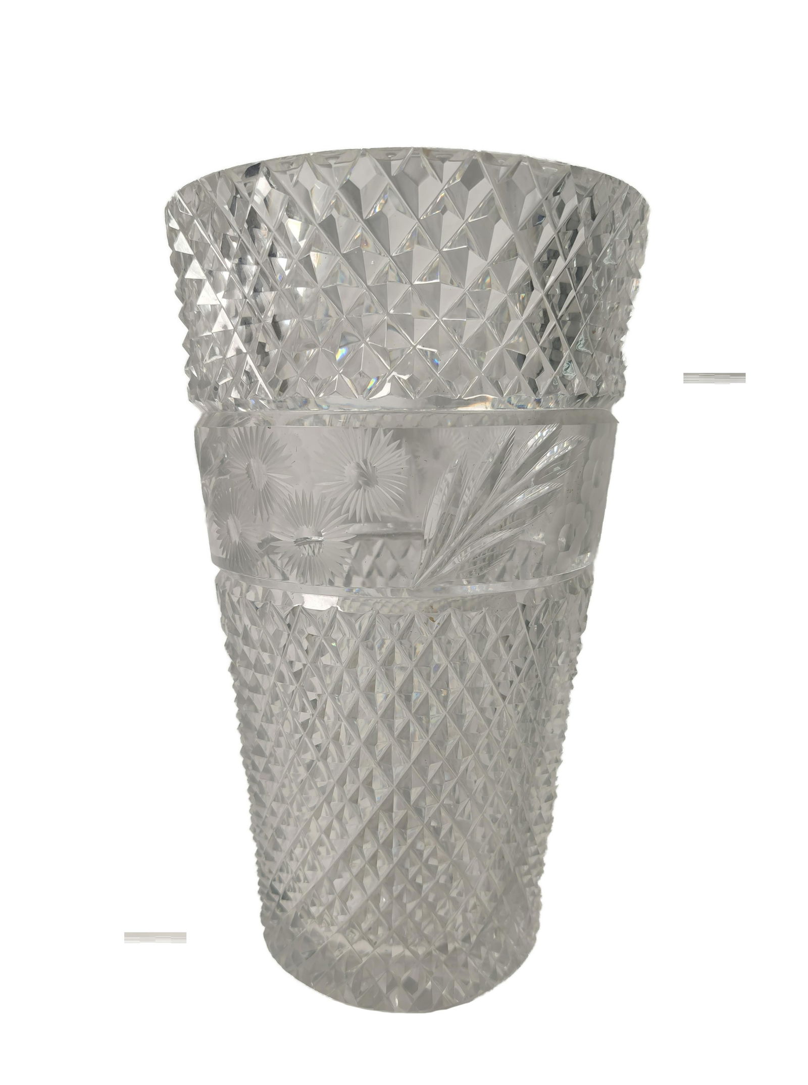 ABCG Monumental American Brilliant Cut Glass Vase (1 of 5)