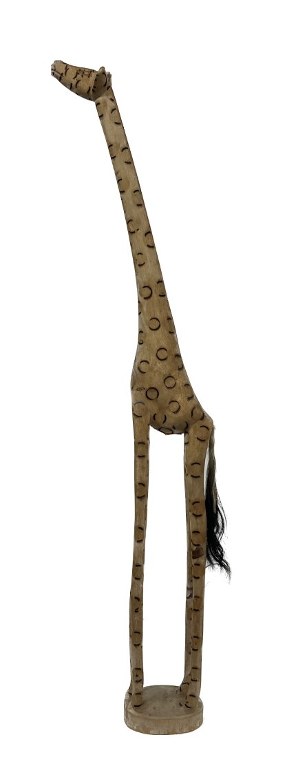 Mid Century Wood Carved Tall Giraffe MCM (1 of 6)