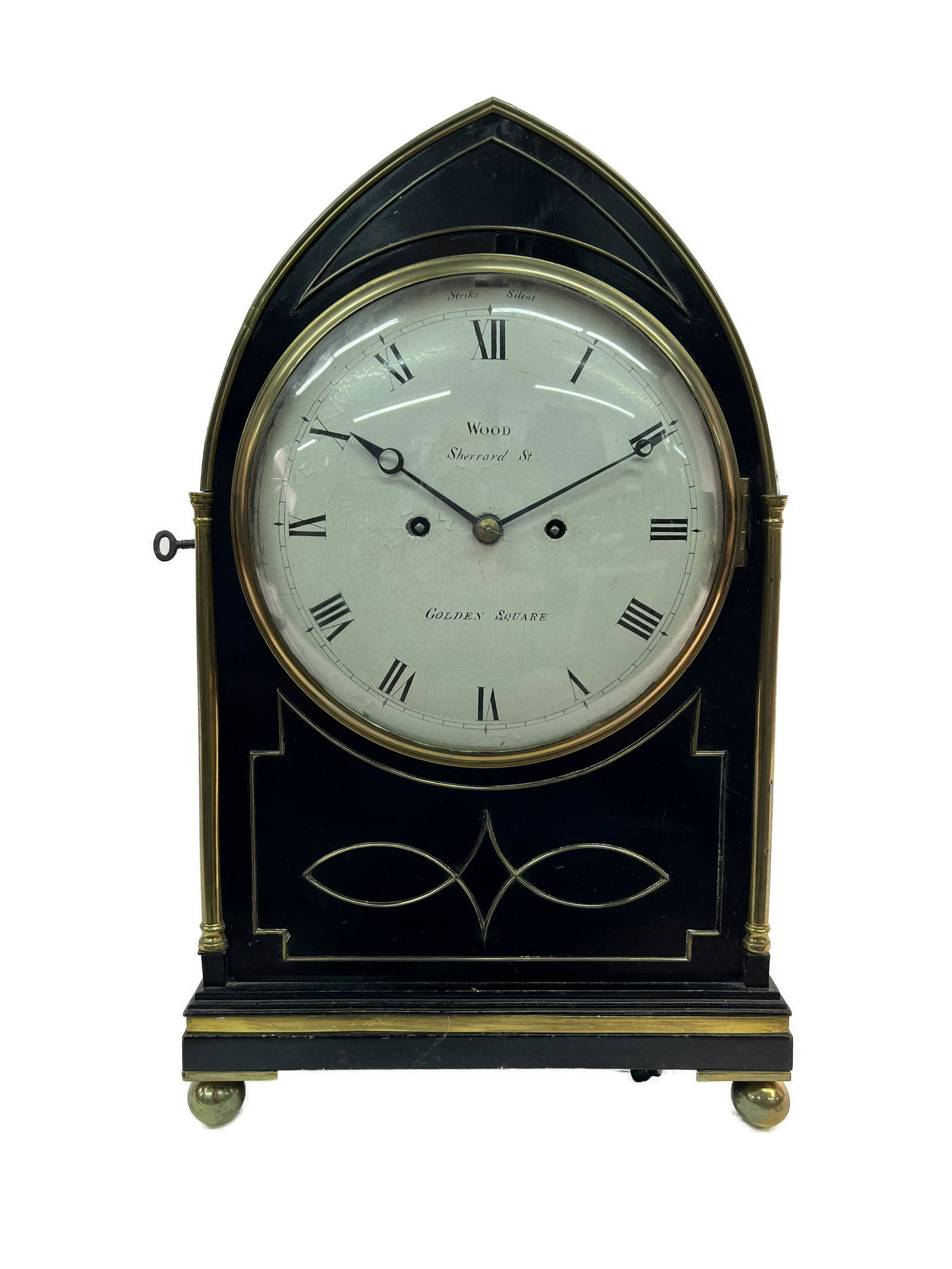 Wood Sherrard St 8 Day Striking Bracket Clock (1 of 17)