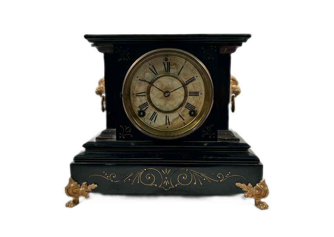 19th Ansionia Mantel Clock Cast Iron (1 of 10)