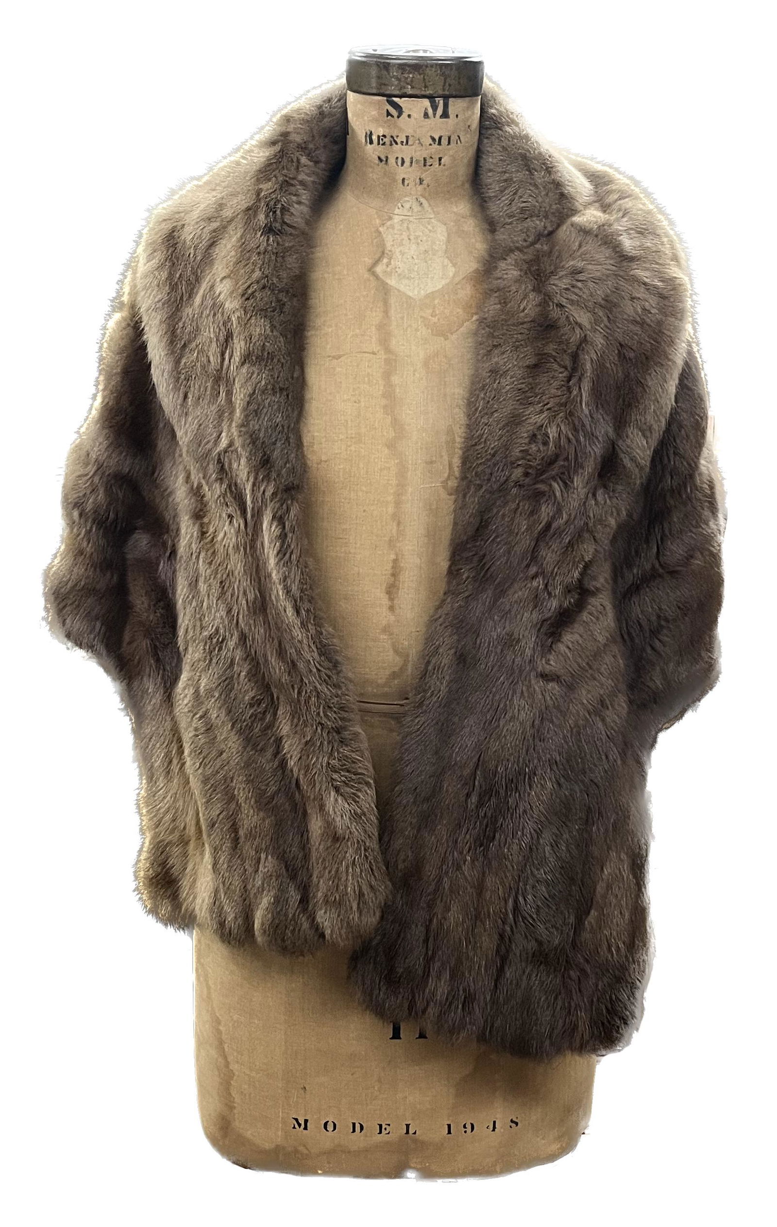 Ladies Fur Shoulder Shawl Stole (1 of 4)