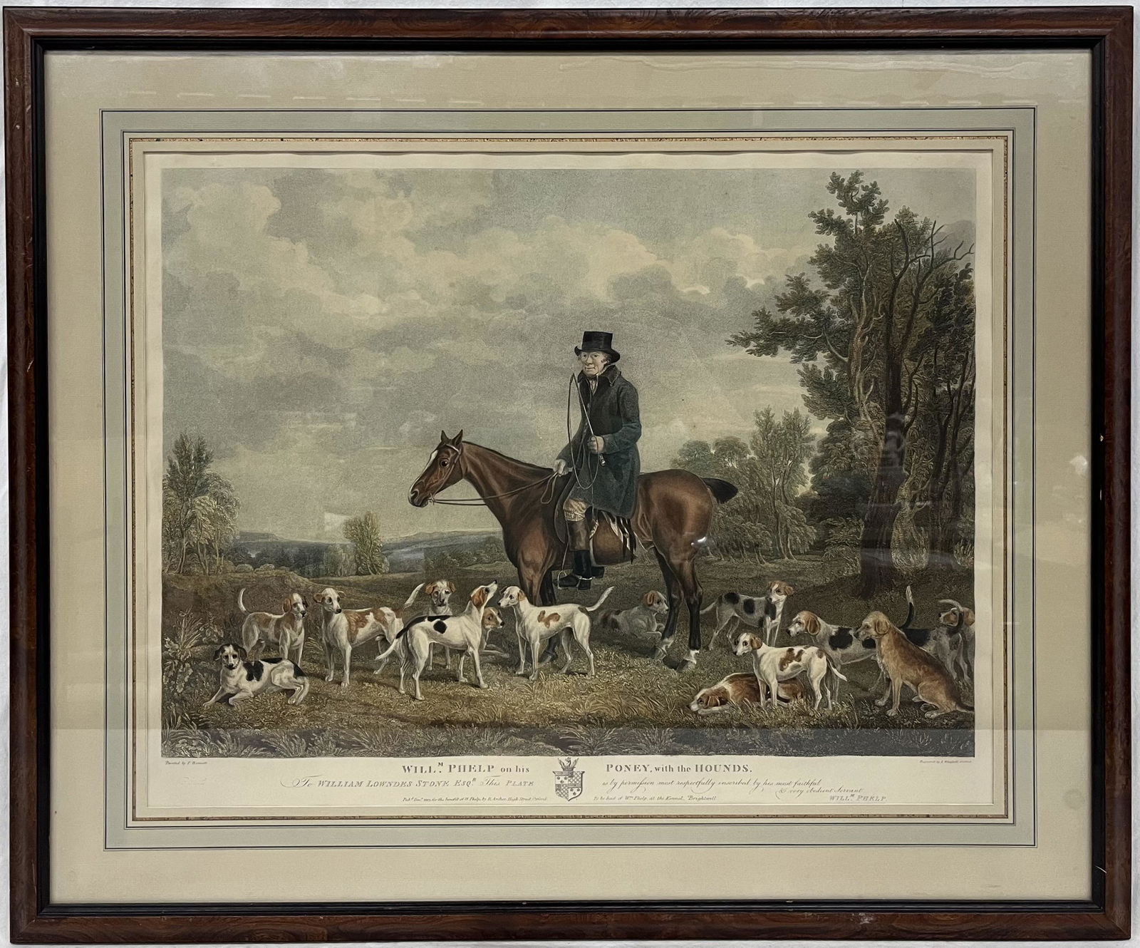 Will Phelp on his Poney w/ Hounds Framed (1 of 6)
