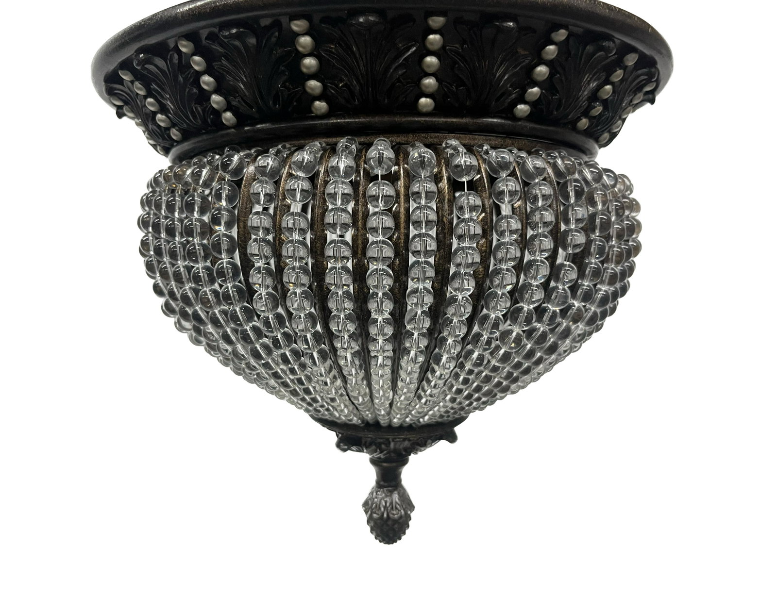 Quoizel Chandelier: Quoizel Chandelier Condition Good lamp glass art Out of a Long Island Estate