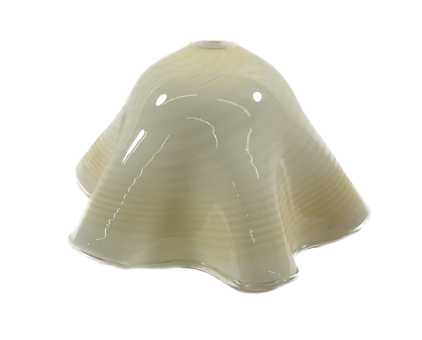 Murano Art Glass Lamp or Chandelier Shade: Murano Venetian Hand Blown Glass Chandelier or Lamp Shade Condition Good Dimensions 10.5 Inches Tall 19 Inches Wide Out of a New York City Estate