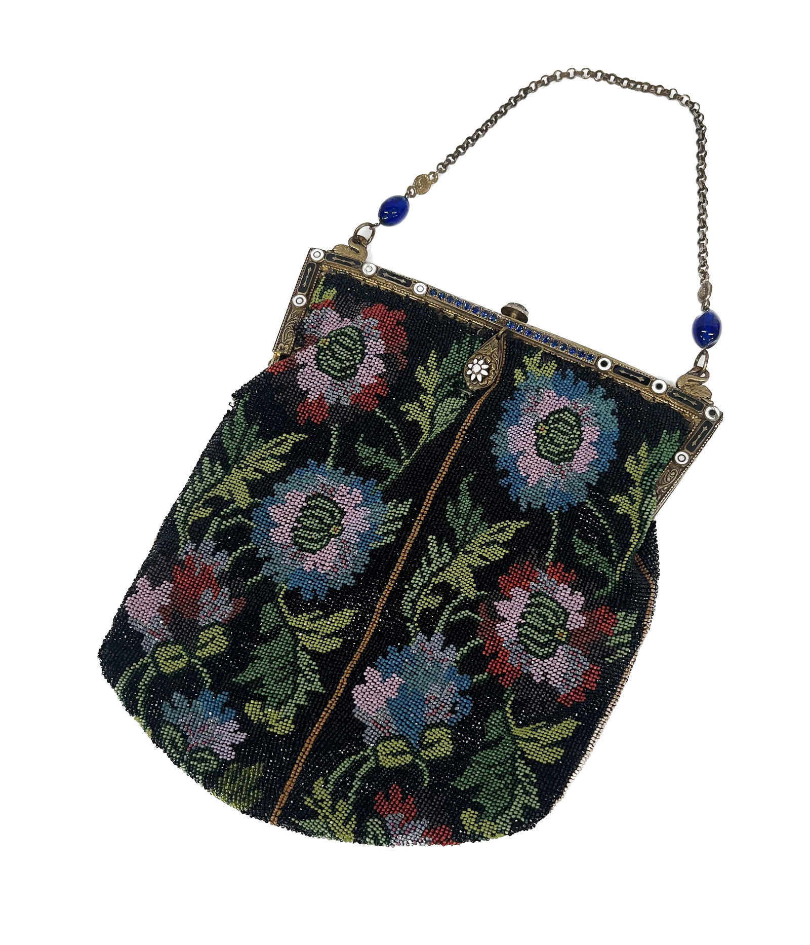 Vintage Beaded & Enameled Handbag (1 of 3)