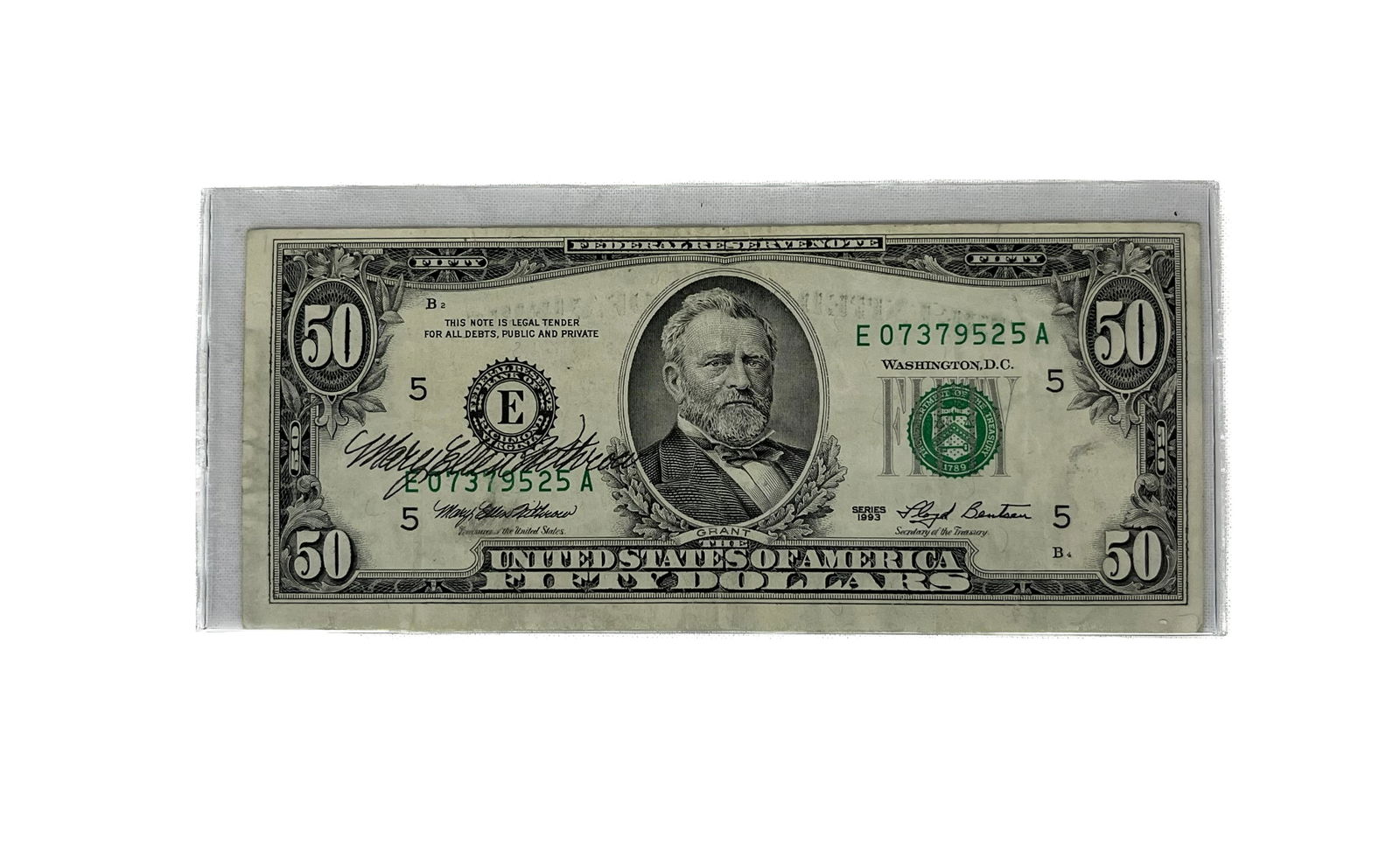 Fify Dollar Bill Signed by Treasuerer (1 of 2)