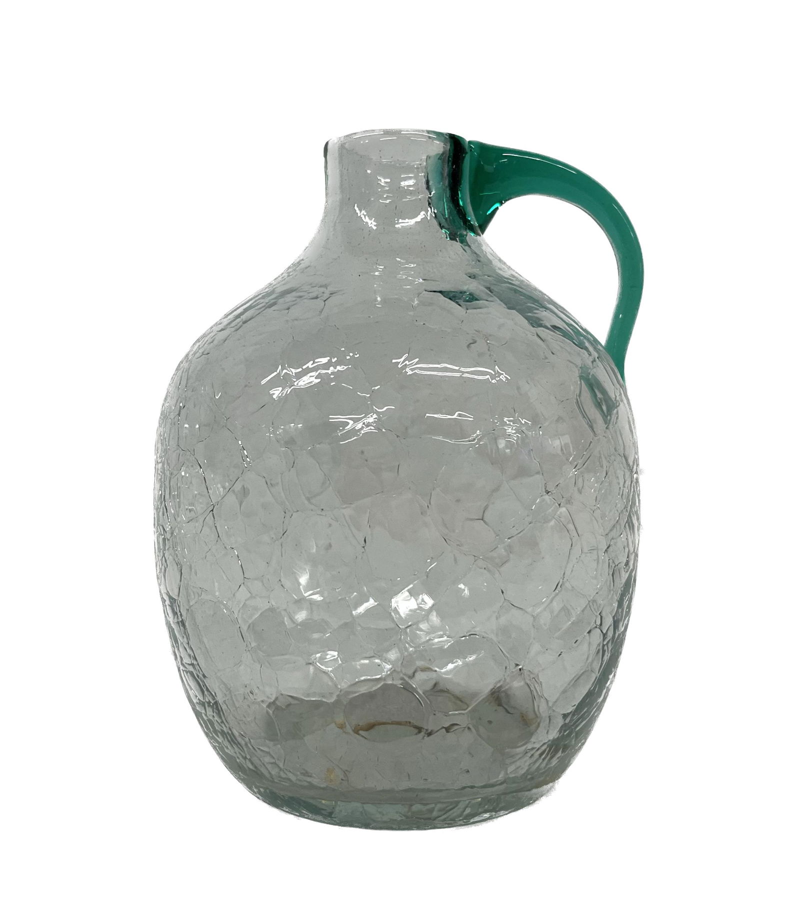 Antique Crackle Hand Blown Glass Jug (1 of 5)