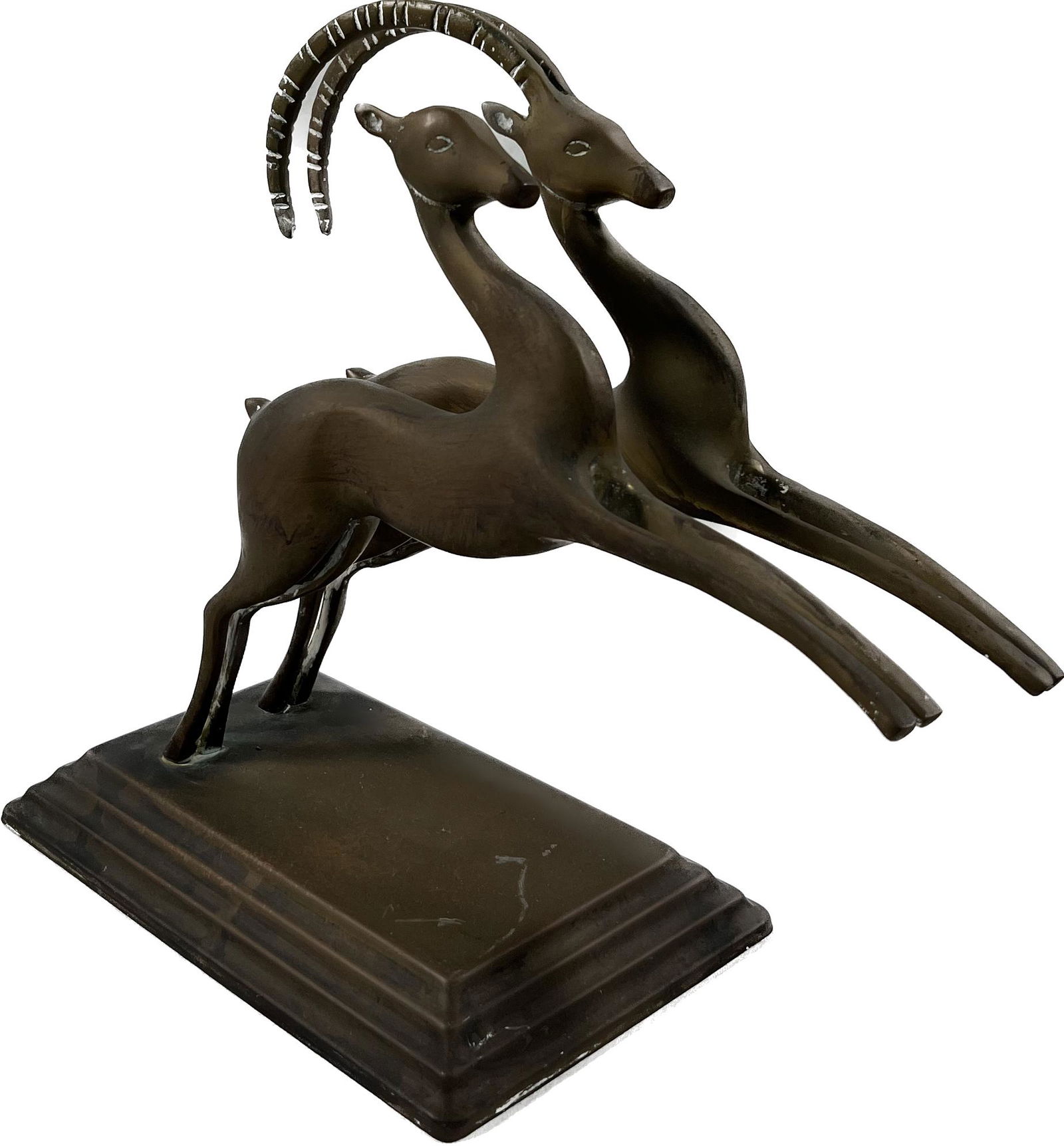 Art Deco Bronze Pair of Antelopes Sculpture (1 of 10)