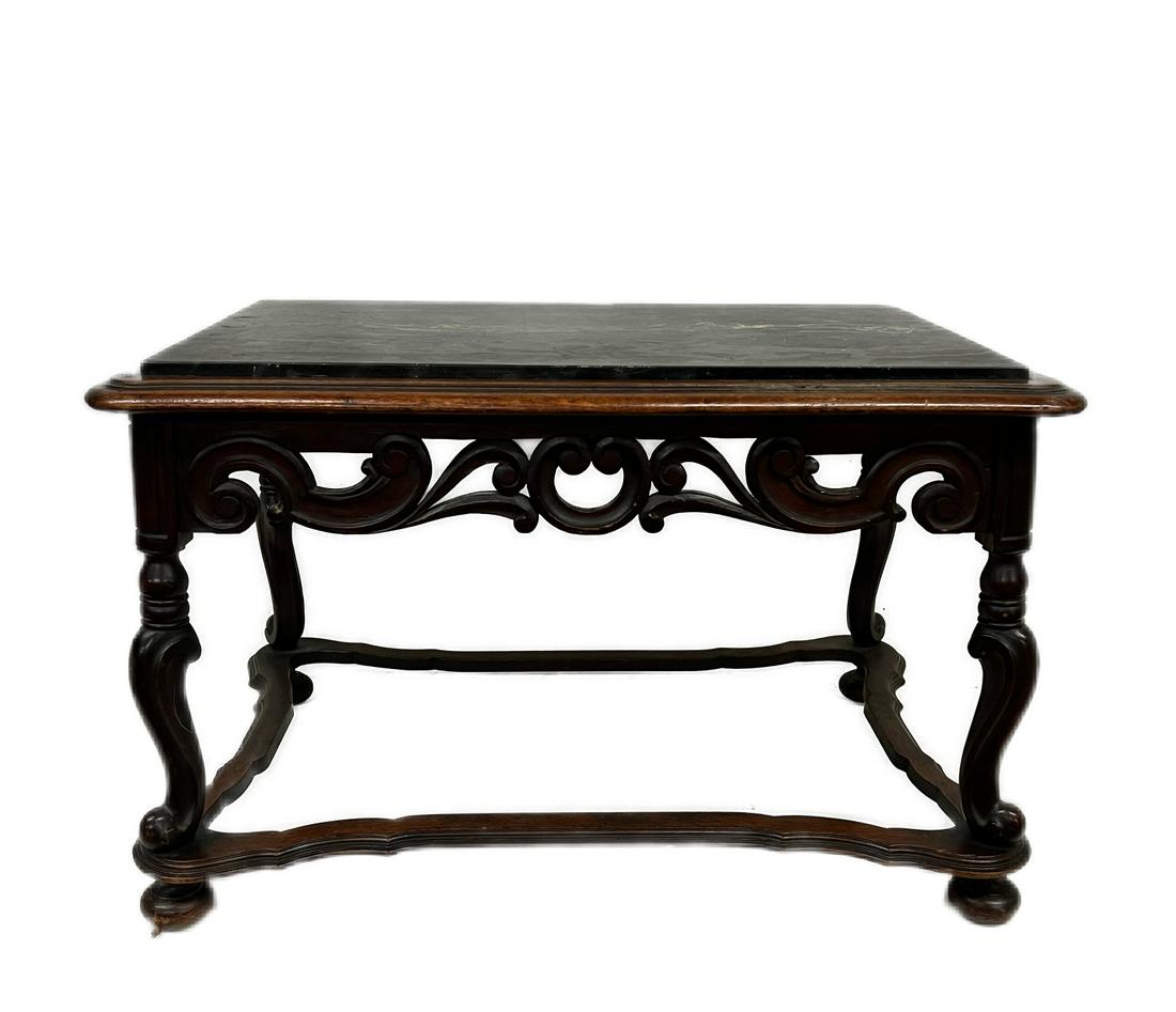 Marble Top Hand Carved Coffee  Table (1 of 10)