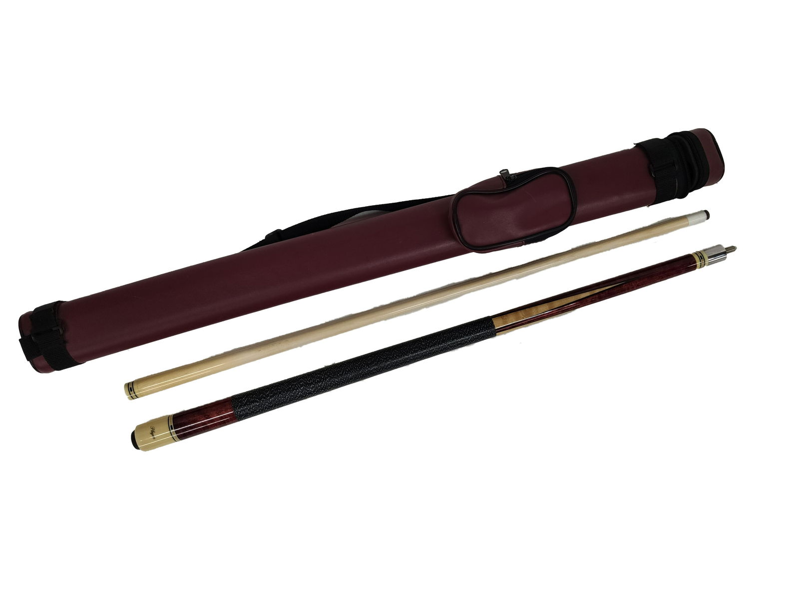 Players Pool Cue Stick Red and Cream Linen Wrap (1 of 13)