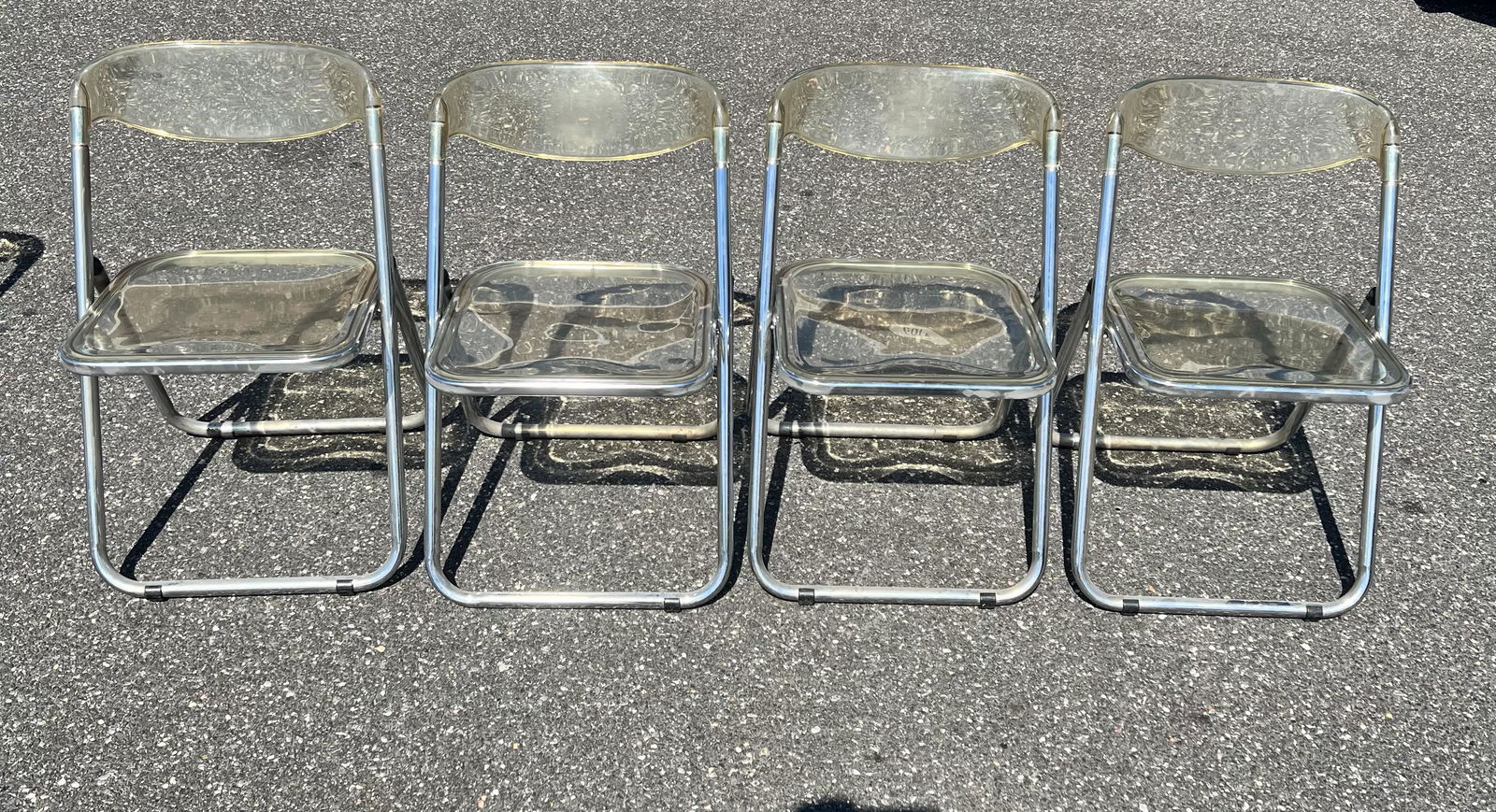 MCM Italian Lucite & Chrome Chairs Set of 4 (1 of 9)