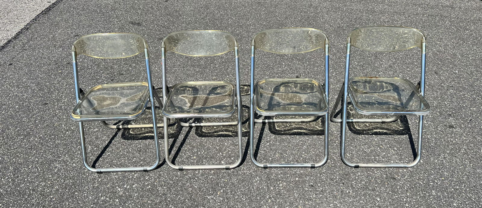 MCM Italian Lucite & Chrome Chairs Set of 4 (1 of 10)