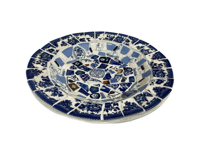 Blue & White Mosaic Bowl