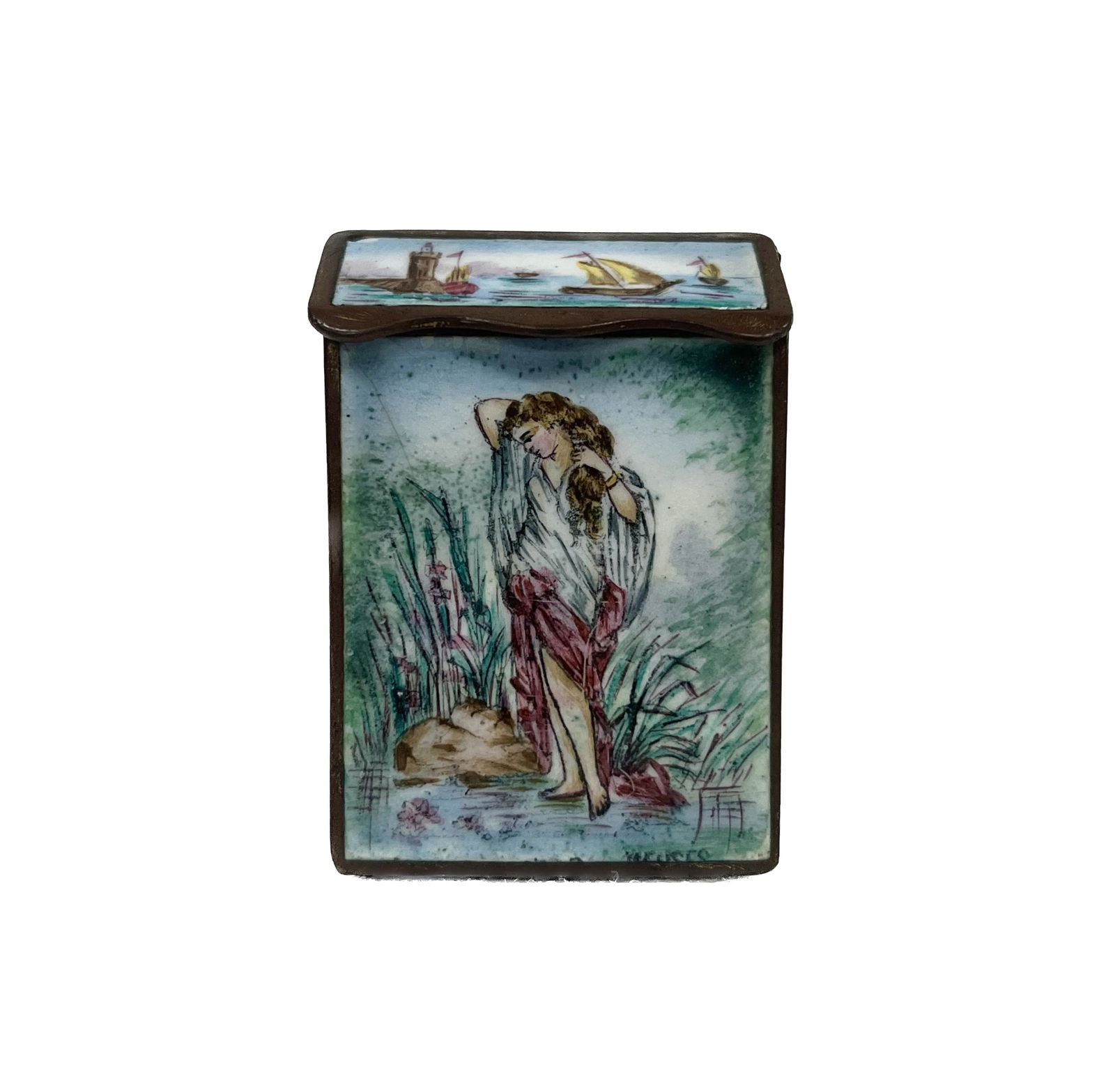 Early 20th C. Viennese Enamel Match Box (1 of 5)