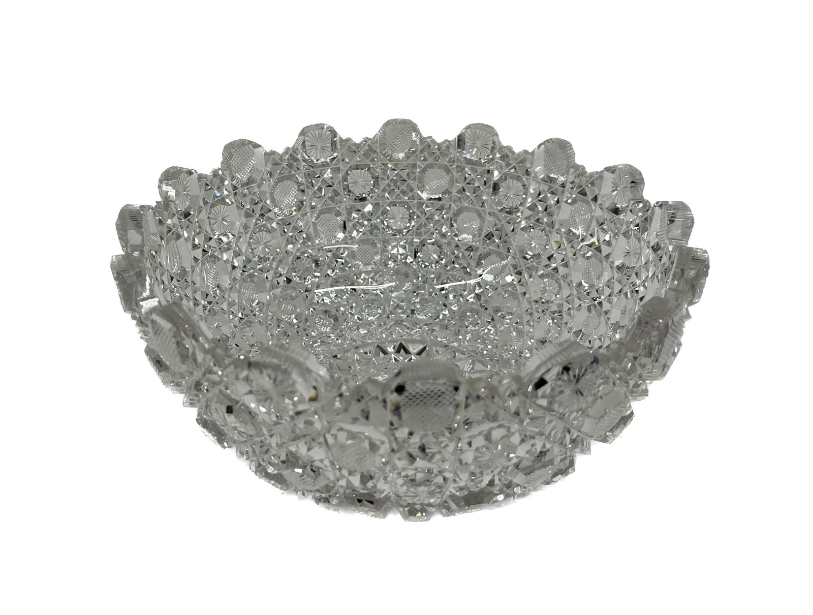 American Brilliant Cut Glass Crystal Bowl (1 of 6)