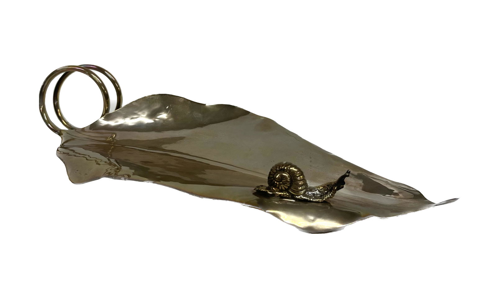 Sterling Silver Leaf w Snail Tray (1 of 7)