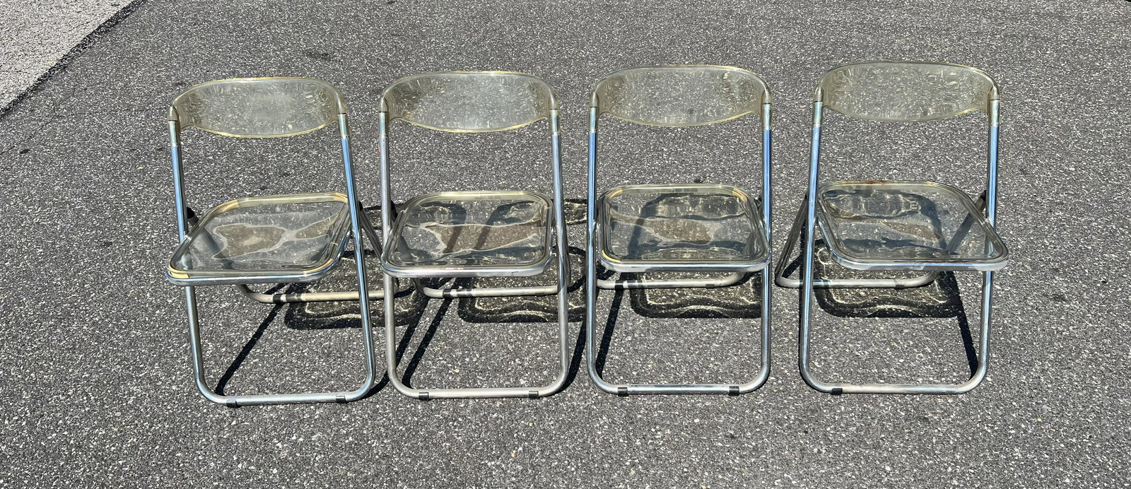 MCM Italian Lucite & Chrome Chairs Set of 4 (1 of 10)