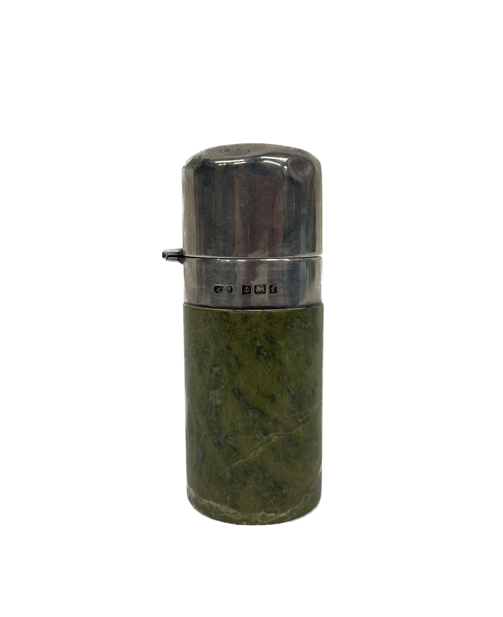 Antique English Sterling Silver & Onyx Snuff Bottle (1 of 10)