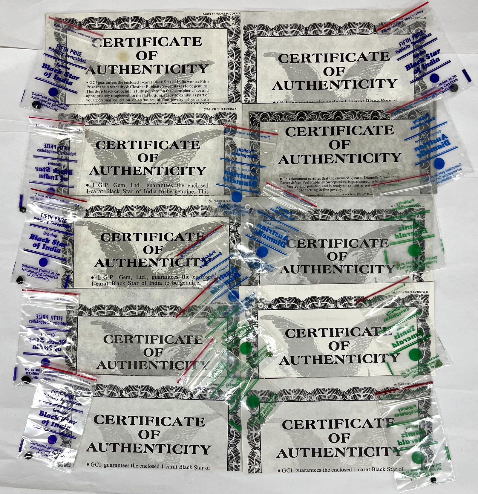 Jewelry Gemstone Lot with COA (1 of 4)