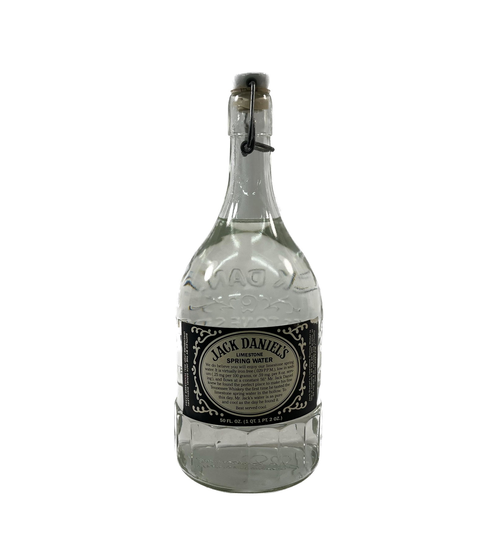 1982 Jack Daniel's Limestone Spring Water: 1982 Jack Daniel's Limestone Spring Water 50 oz Never Opened 12" Tall in Overall Good Condition Please look at Photos Closely Out of a New York City Estate