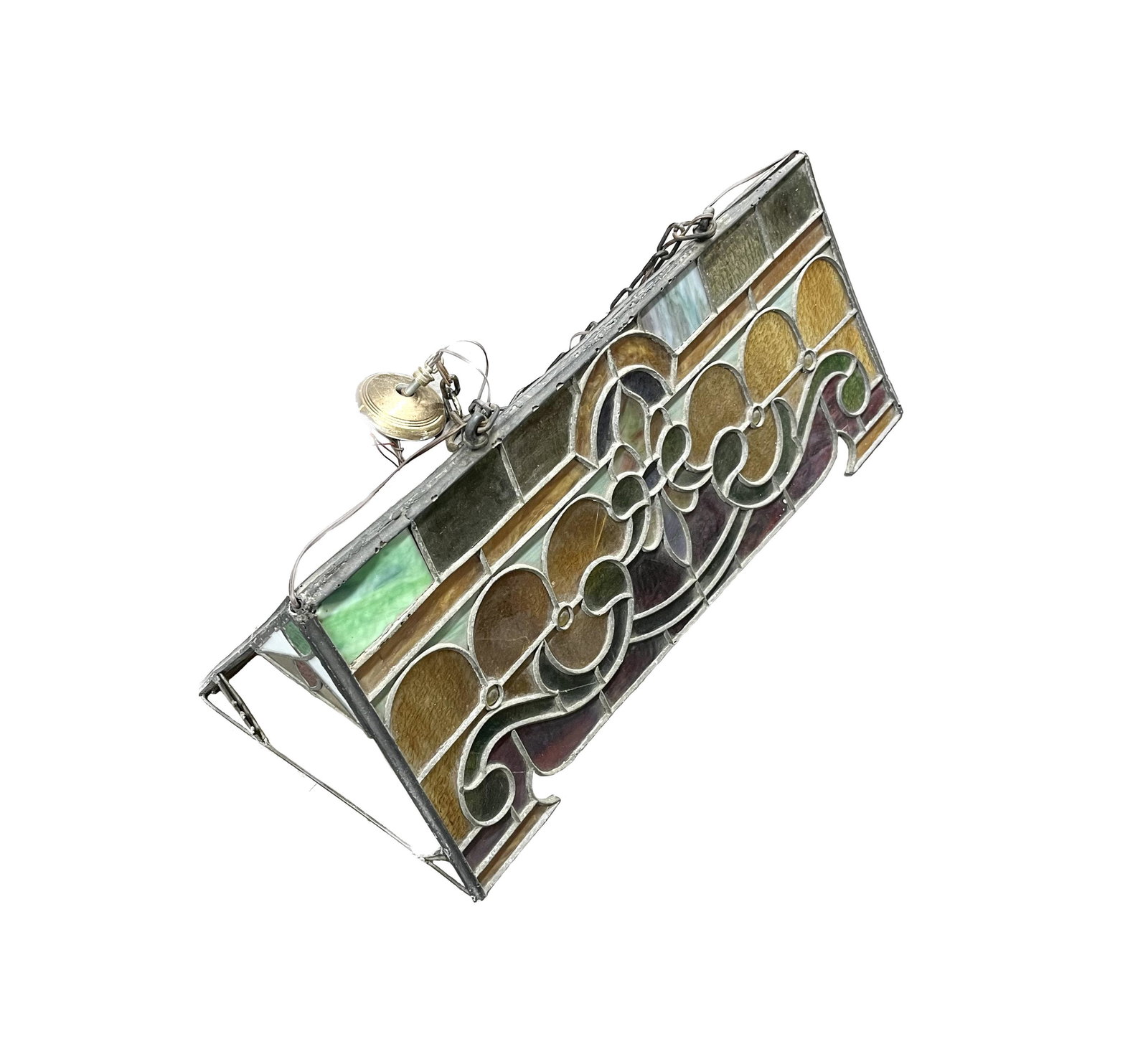 Billard Table Shade Stained & Leaded Glass (1 of 5)