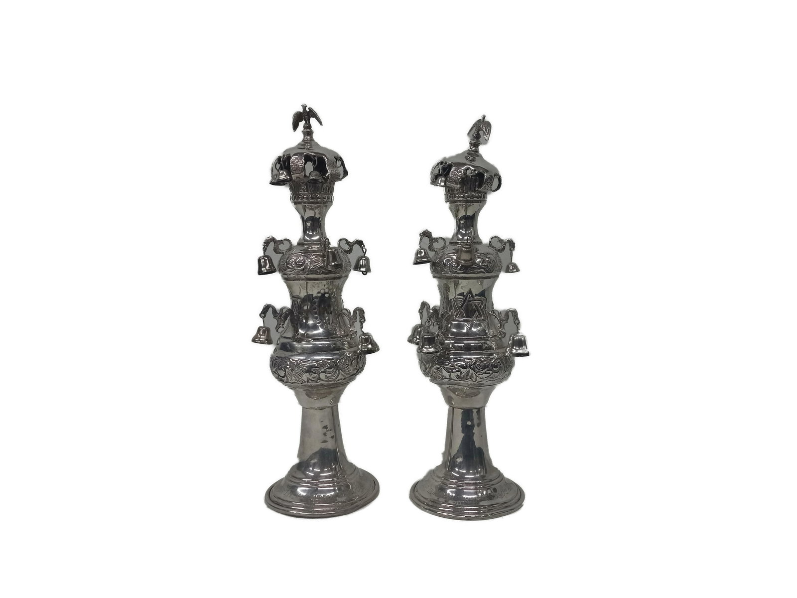 Pair of Sterling Silver Sefer Torah Finials (1 of 5)