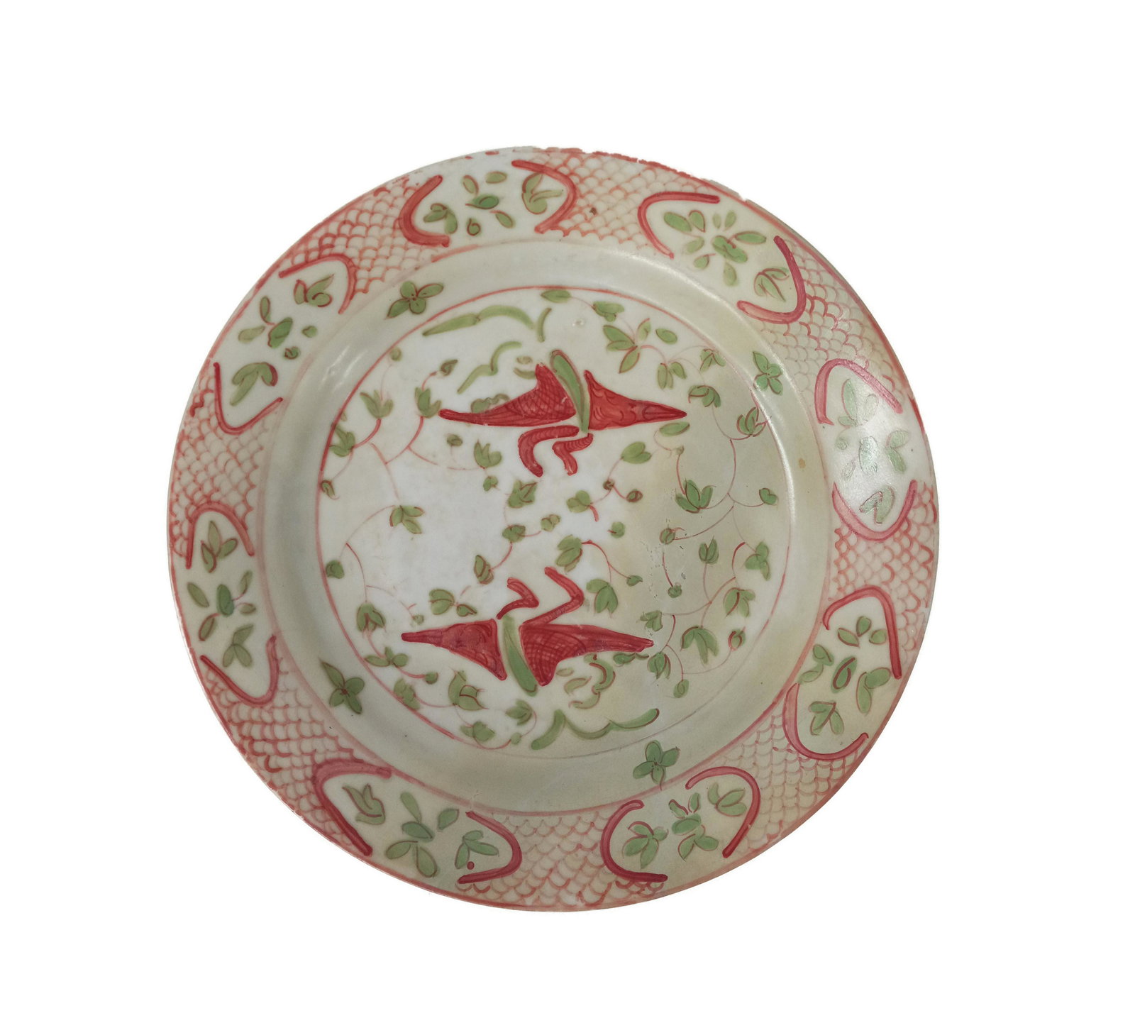 Antique Chinese Glazed Ceramic Plate (1 of 5)