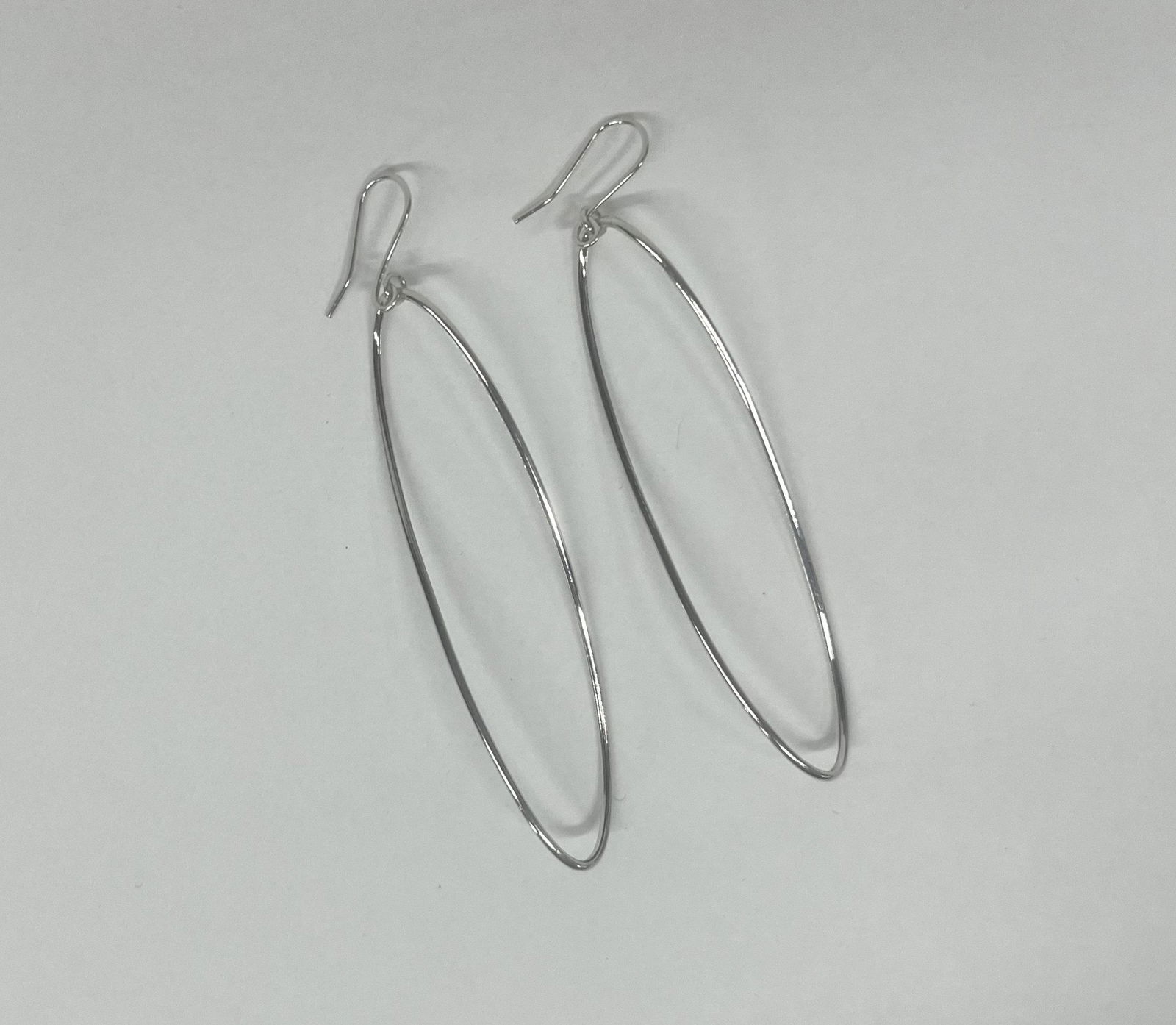 14k White Gold Loop Earings (1 of 3)