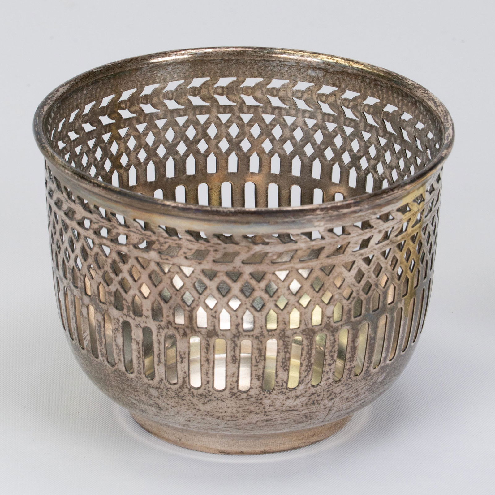 Cartier Reticulated Sterling Silver Cache Pot (1 of 4)