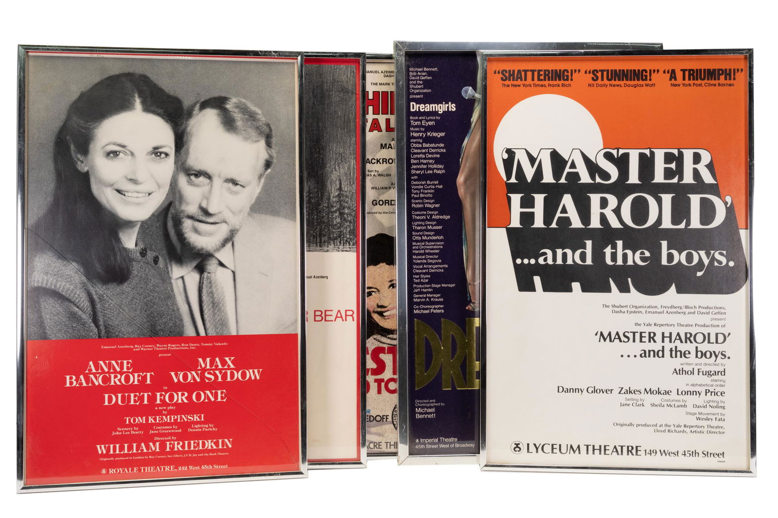 Broadway Window Card Framed Poster Lot Children of A Lesser God Dream Girl (1 of 6)