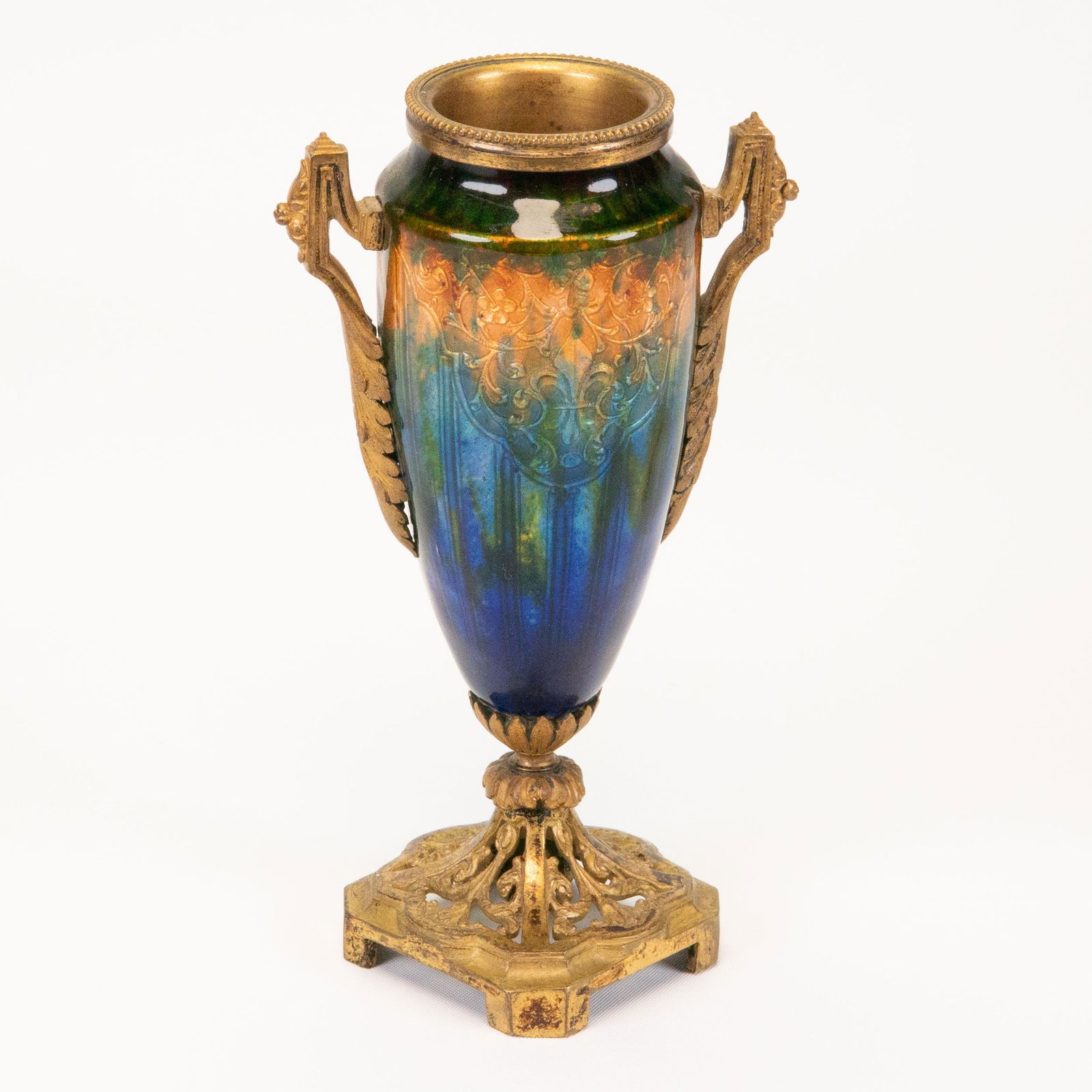 Limoges Enameled Bronze Vase (1 of 4)