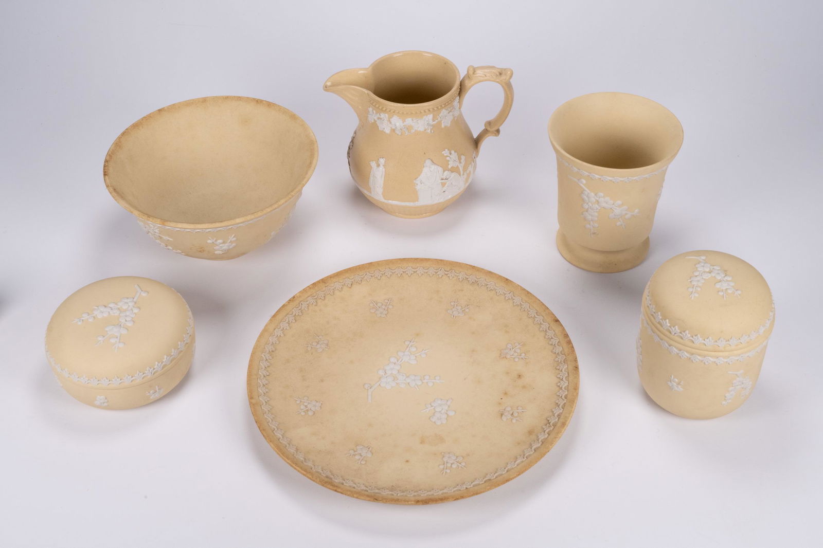 Wedgwood Porcelain Yellow Blossom Jasperware Lot (1 of 3)