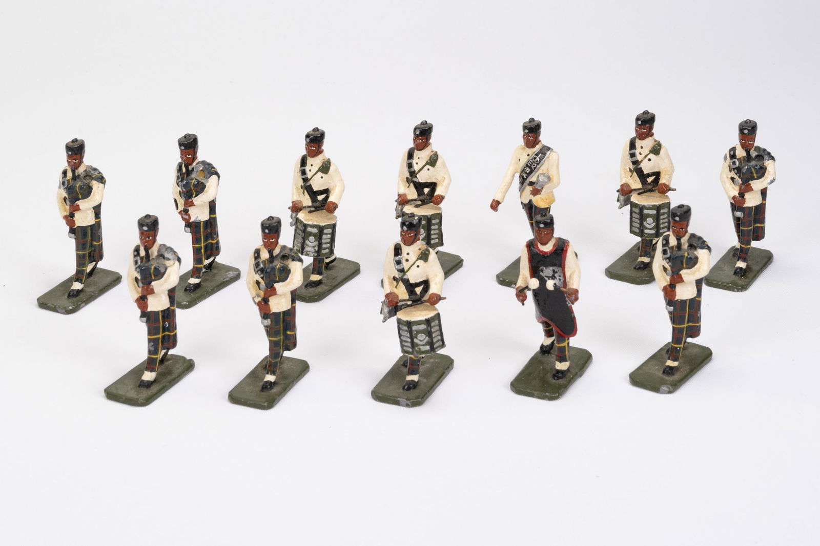 British African Drum And Pipes Lead Metal Figures (1 of 2)