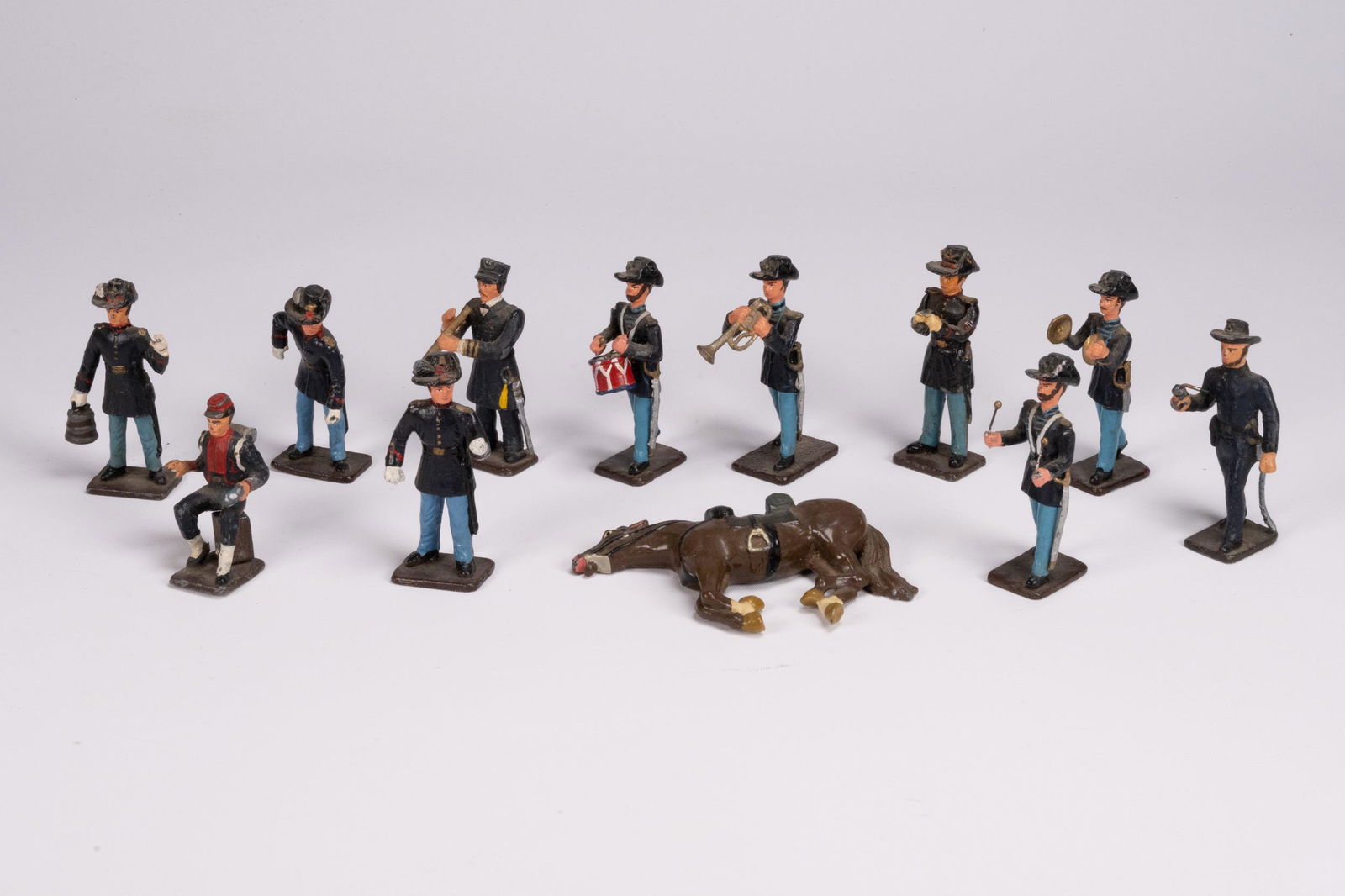 Lead Metal Civil War Union Figures Officers Drummer (1 of 2)