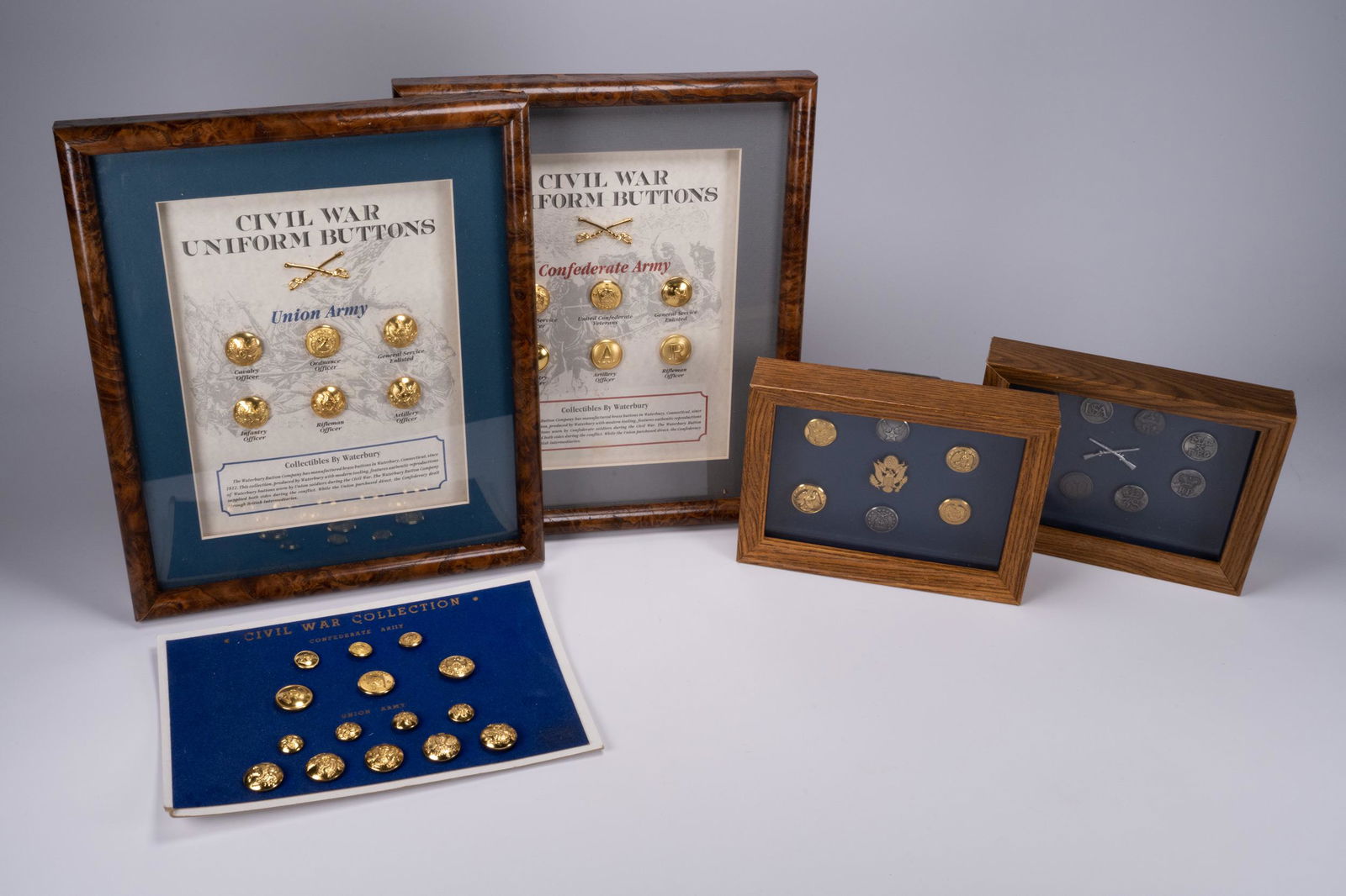 Waterbury Civil Military War Button Confederate & Union (1 of 5)