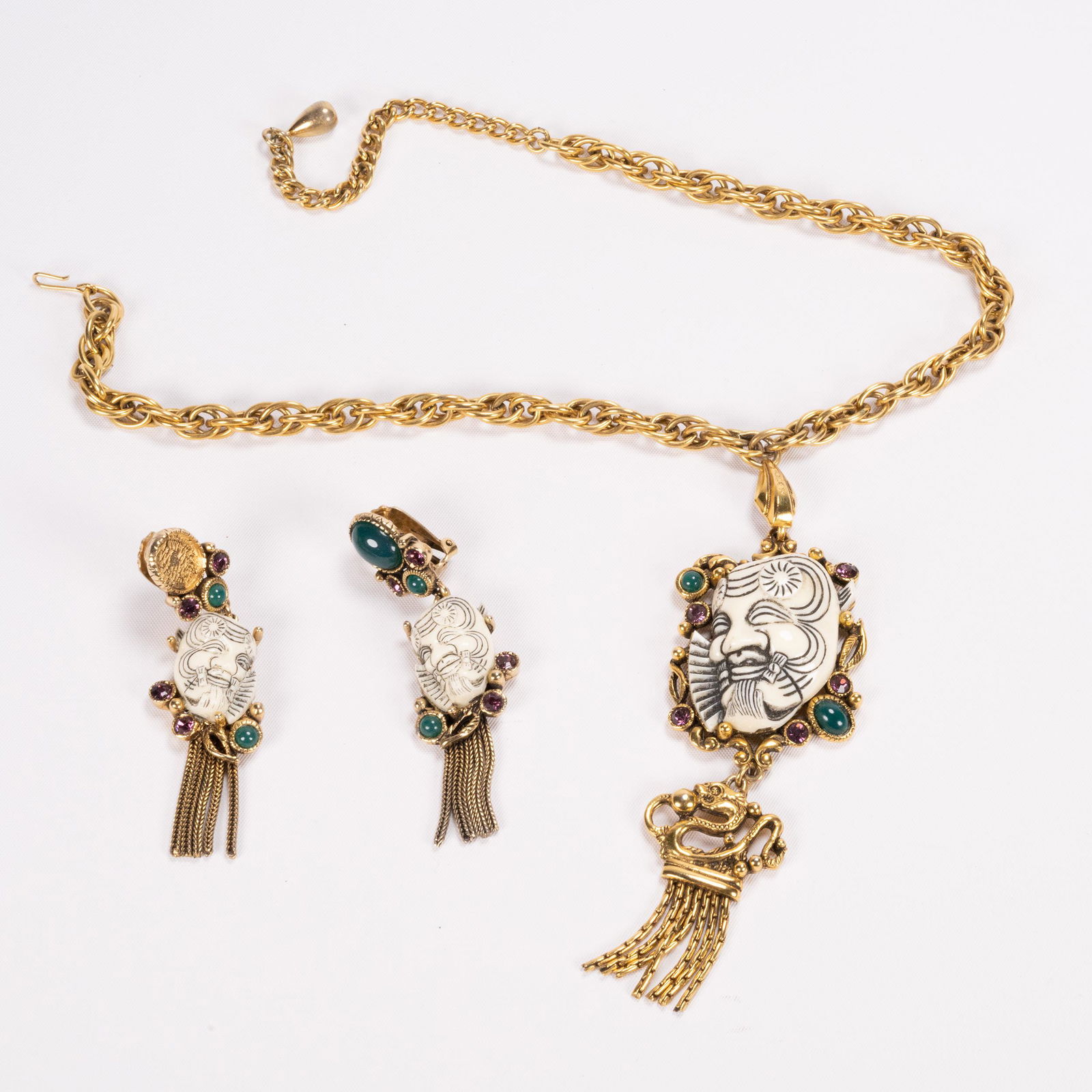 Selro Selini Noh Mask Rhinestone Jewelry (1 of 3)