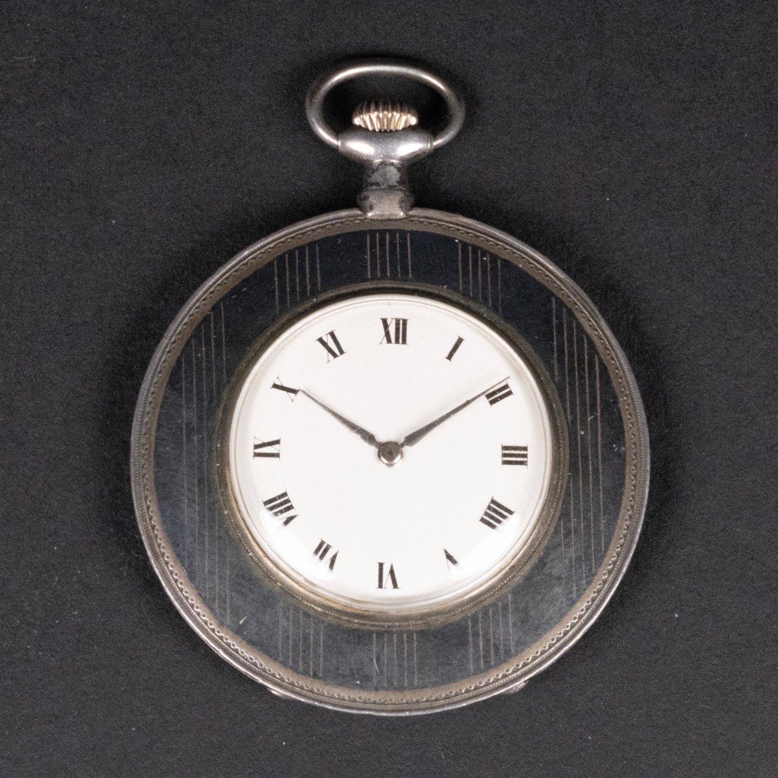 Art Deco Sterling Silver Swiss Pocket Watch (1 of 5)