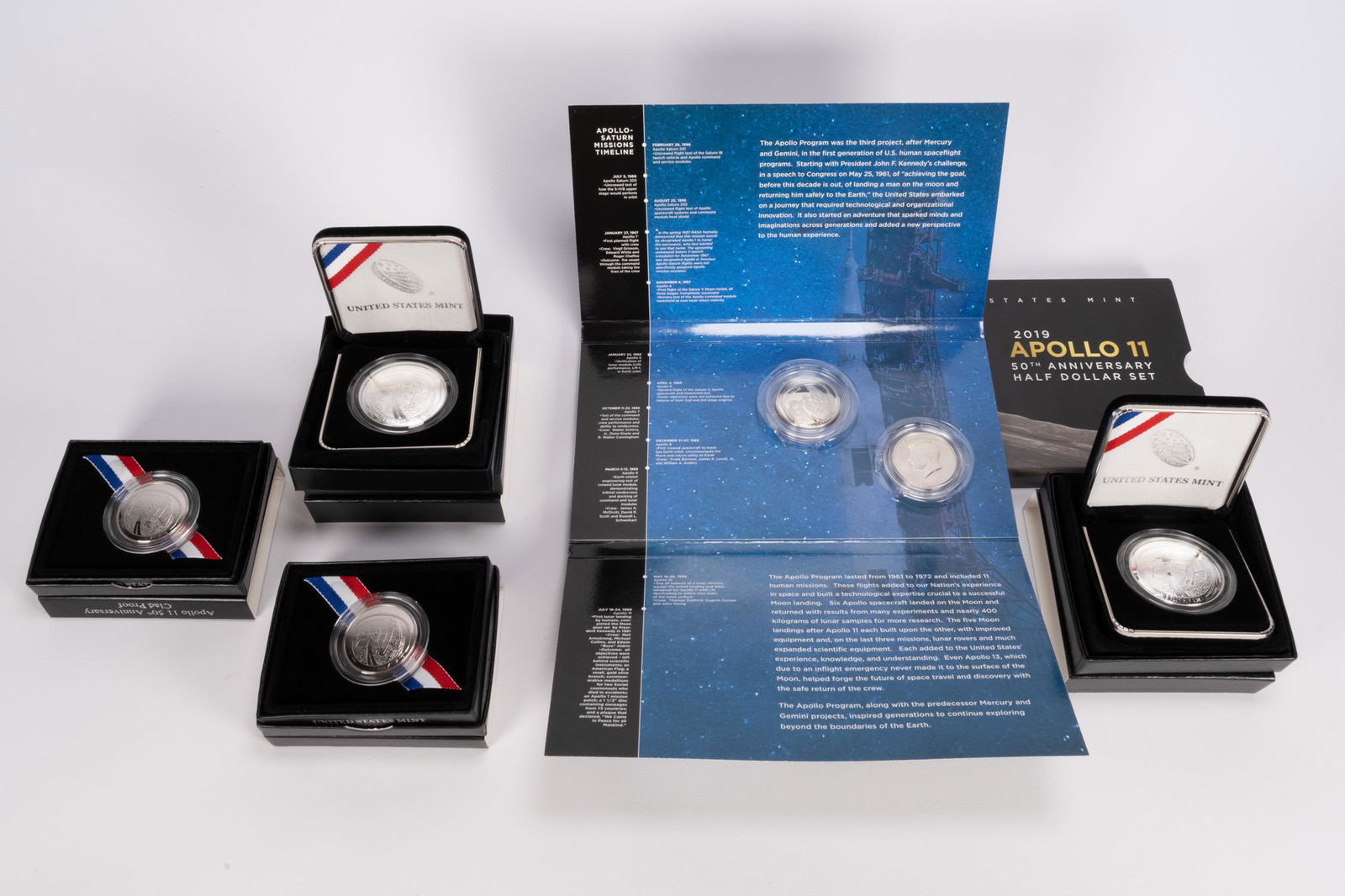 2019 Apollo 11th Commemorative Coin Silver Lot (1 of 6)