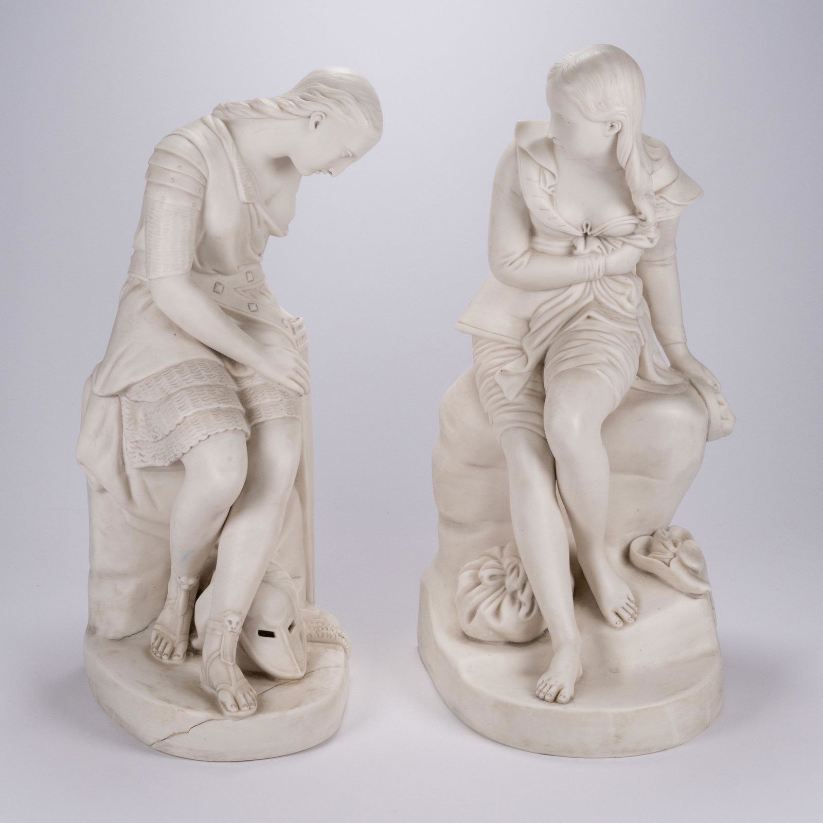 19th c. Minton by John Bell Parian Figures Pair (1 of 9)