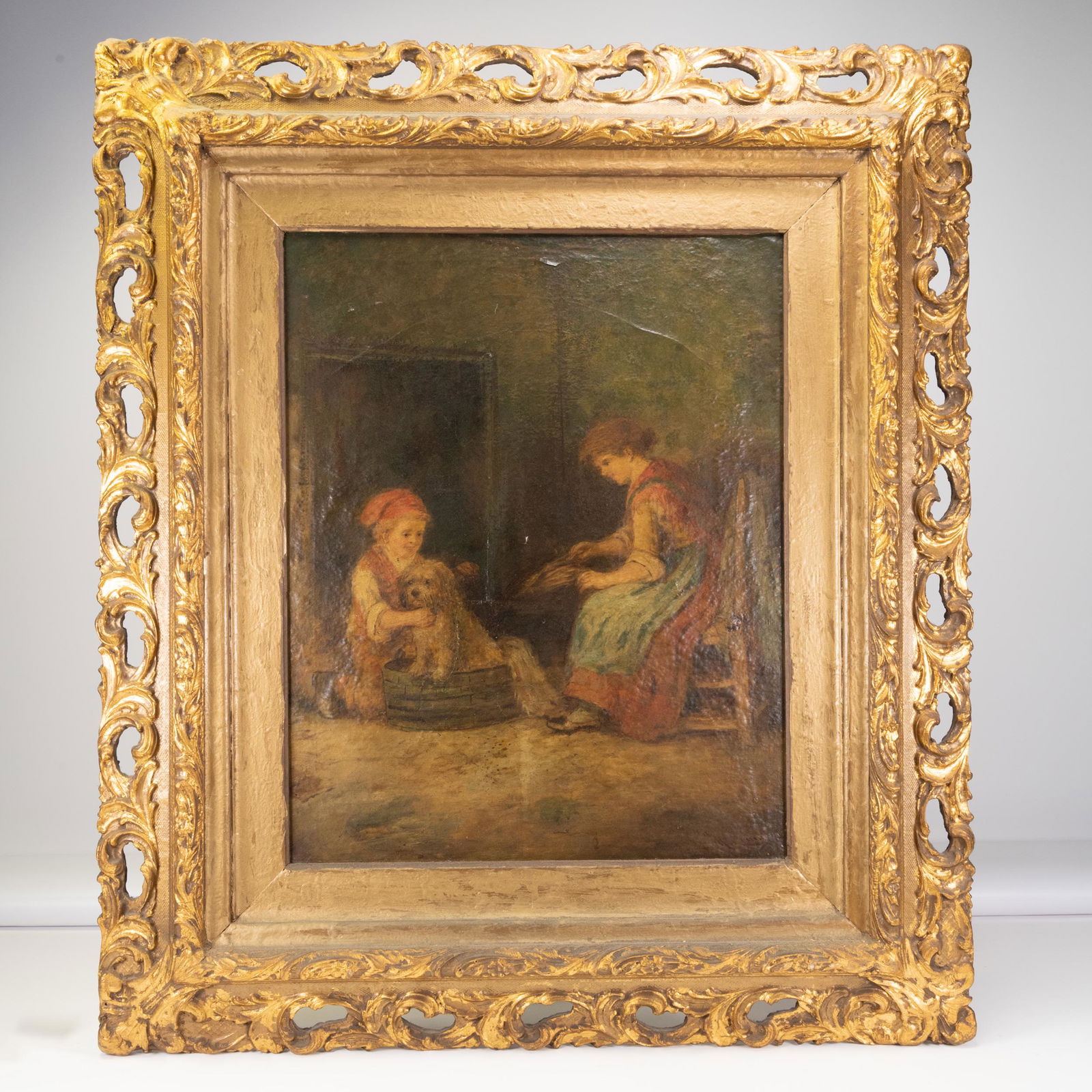 Mark William Langlois ( British 1848-1924 ) Oil on Canvas (1 of 3)