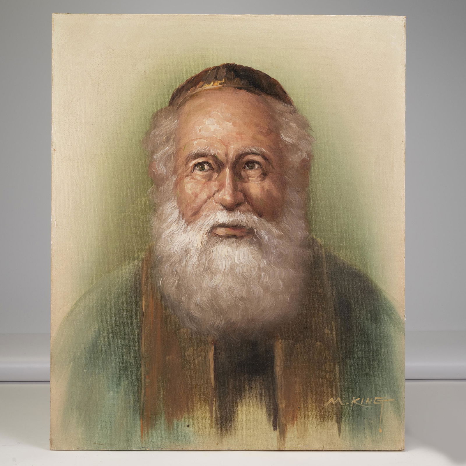 Judaica Art Oil Portrait Signed (1 of 3)