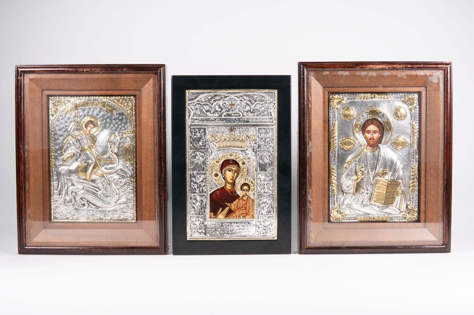 Greek St George Orthodox Christ Icon Lot (1 of 5)
