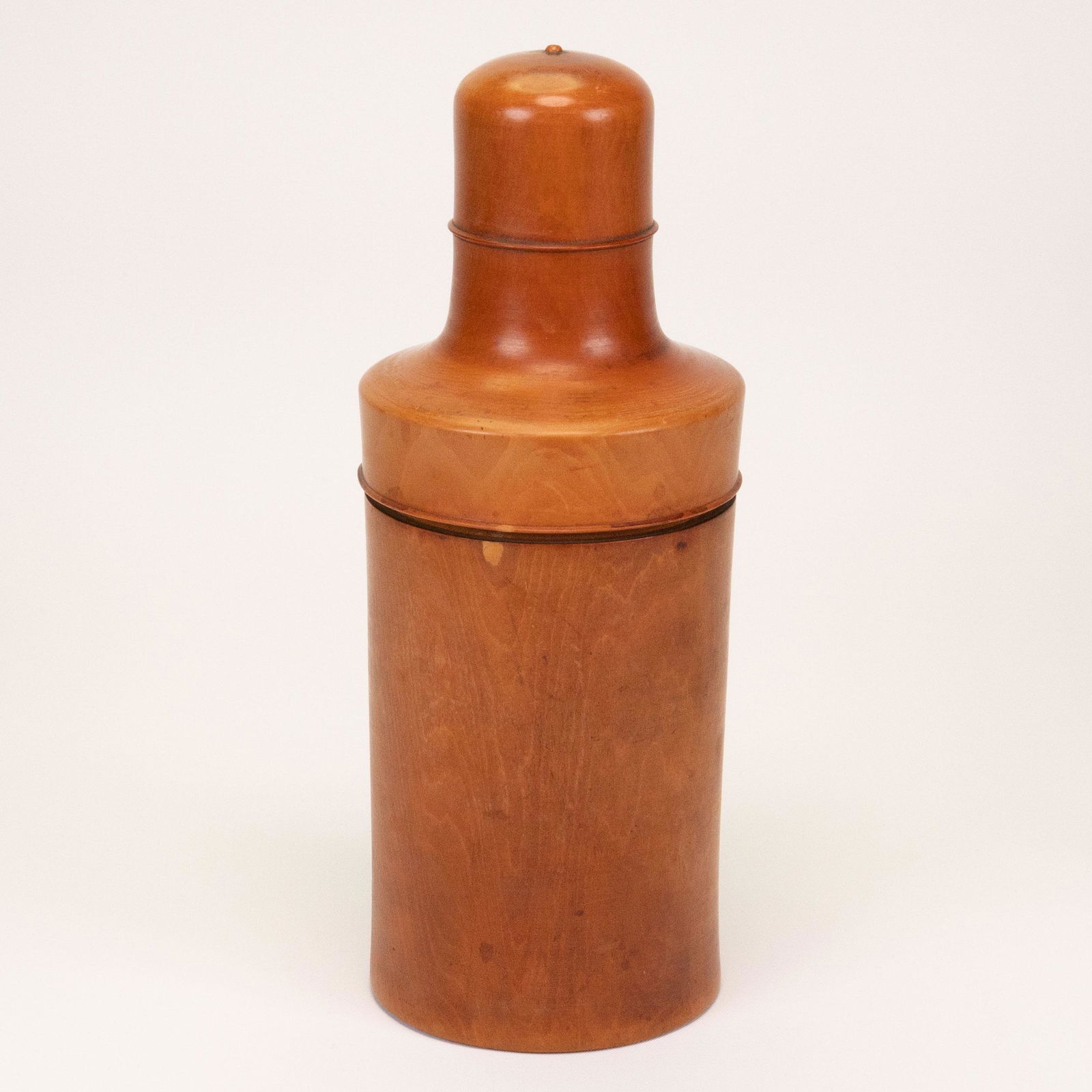 Victorian c.1850 Burl Wood Treen Bottle Cover (1 of 3)