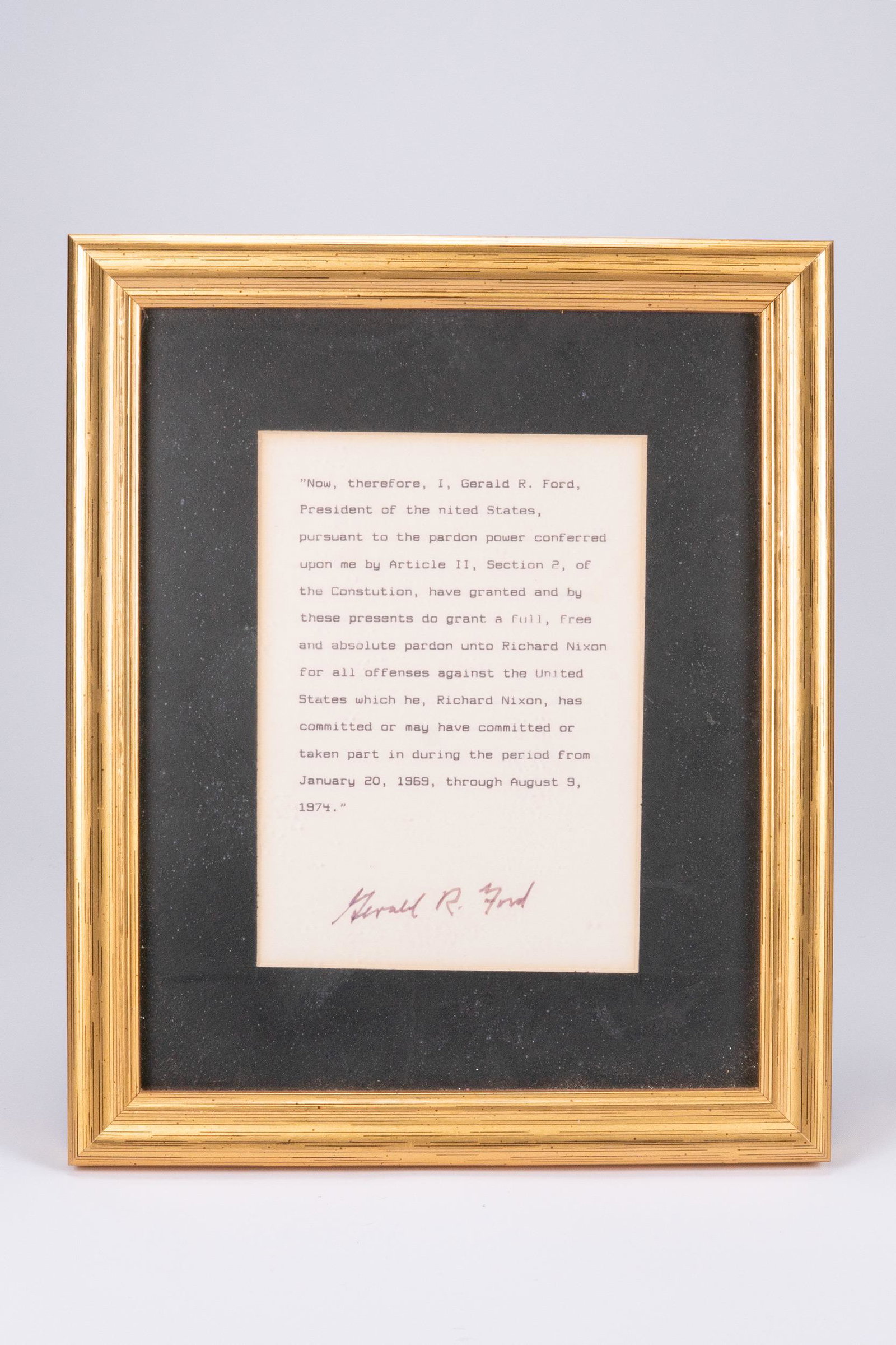 Gerald Ford 38th President Signed Excerpt (1 of 1)
